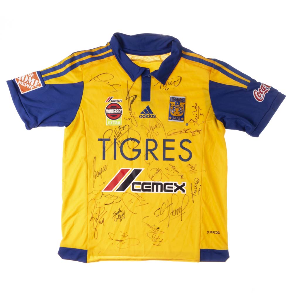 Camisa Tigres 2016 (Mex) autografada elenco