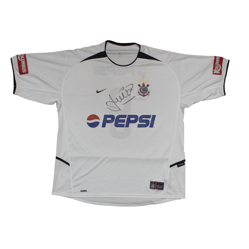 Camisa Corinthians autografada pelo Luizão Hall da Fama