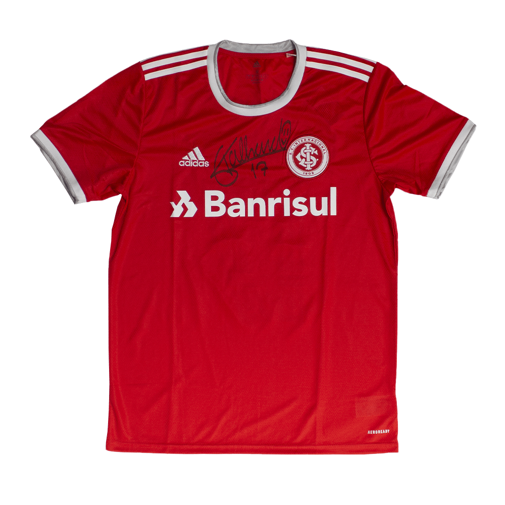Camisa Internacional autografada pelo Thiago Galhardo