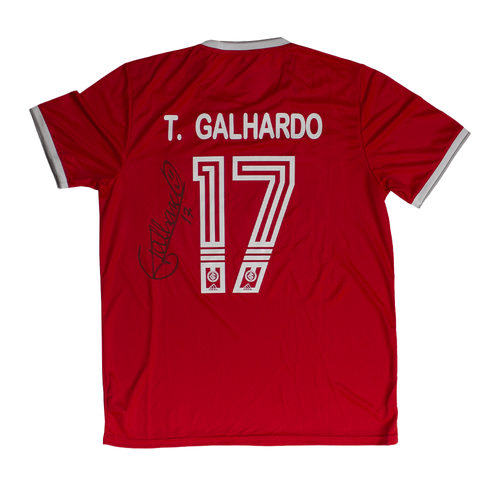 Camisa Internacional autografada pelo Thiago Galhardo