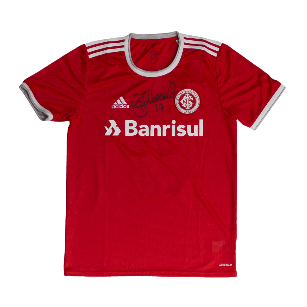 Camisa Internacional autografada pelo Thiago Galhardo