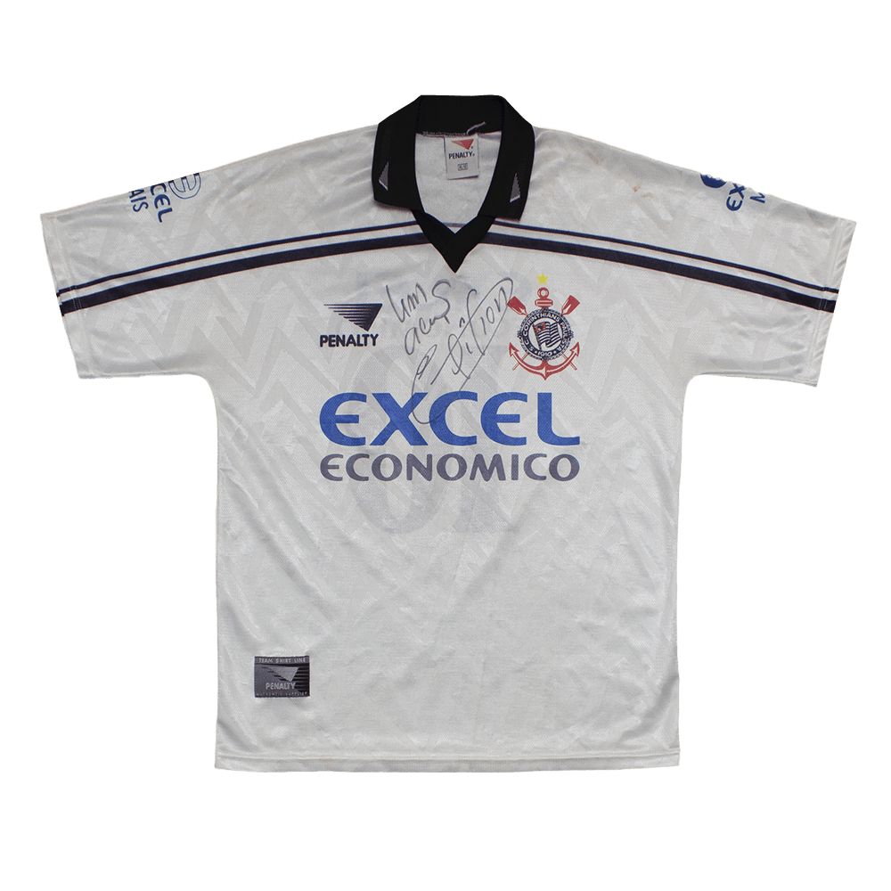 Camisa Corinthians autografada pelo Edilson Hall da Fama