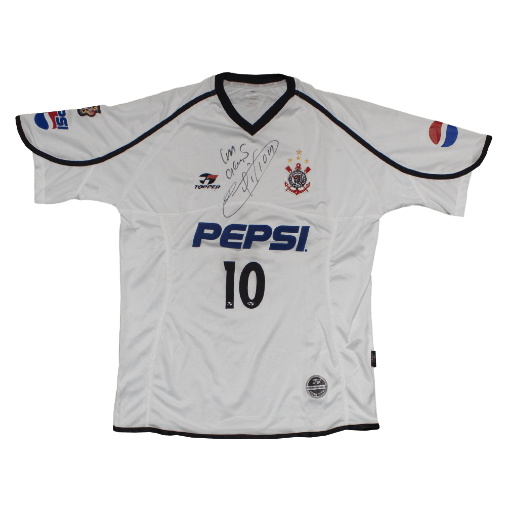 Camisa Corinthians autografada pelo Edilson