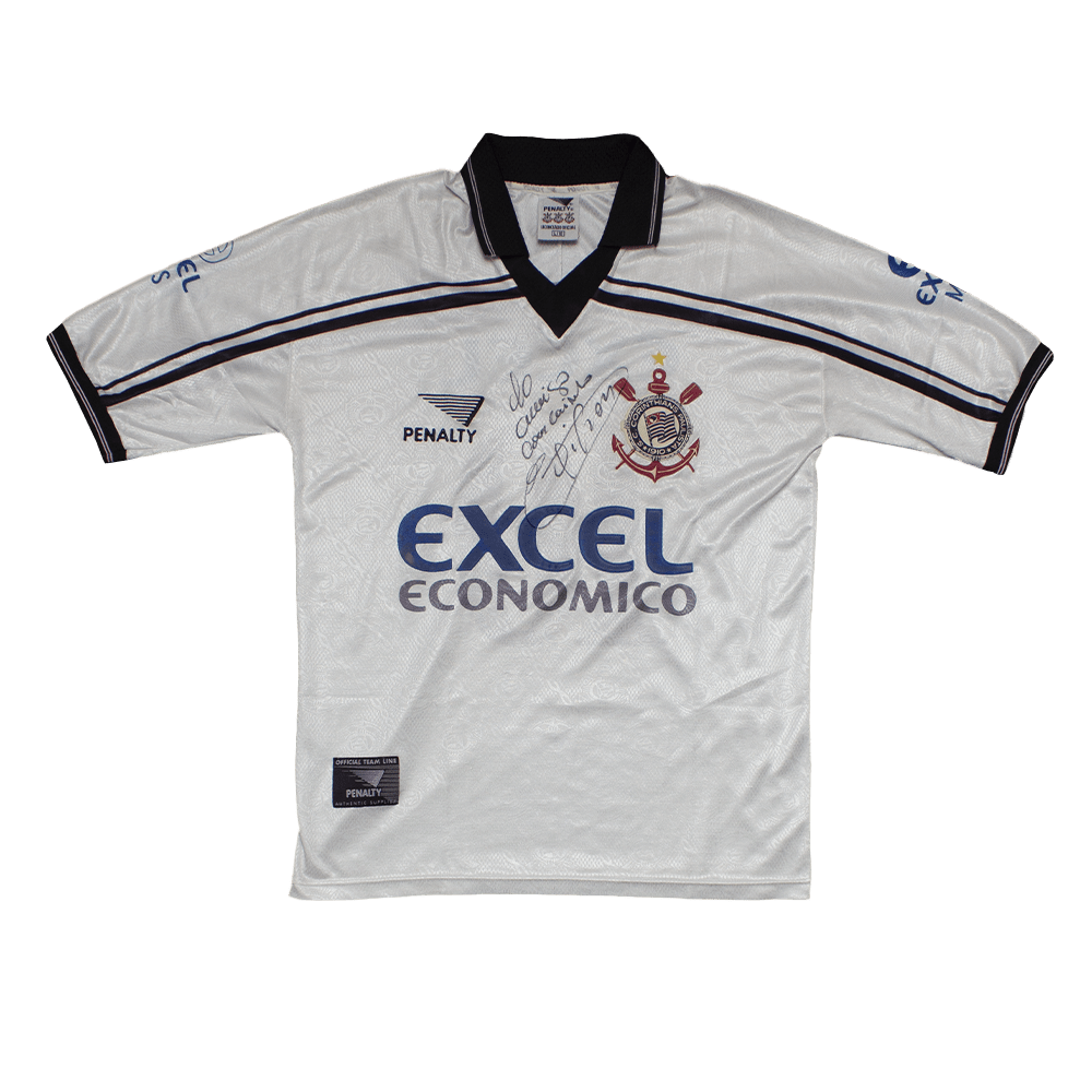 Camisa Corinthians autografada pelo Edilson