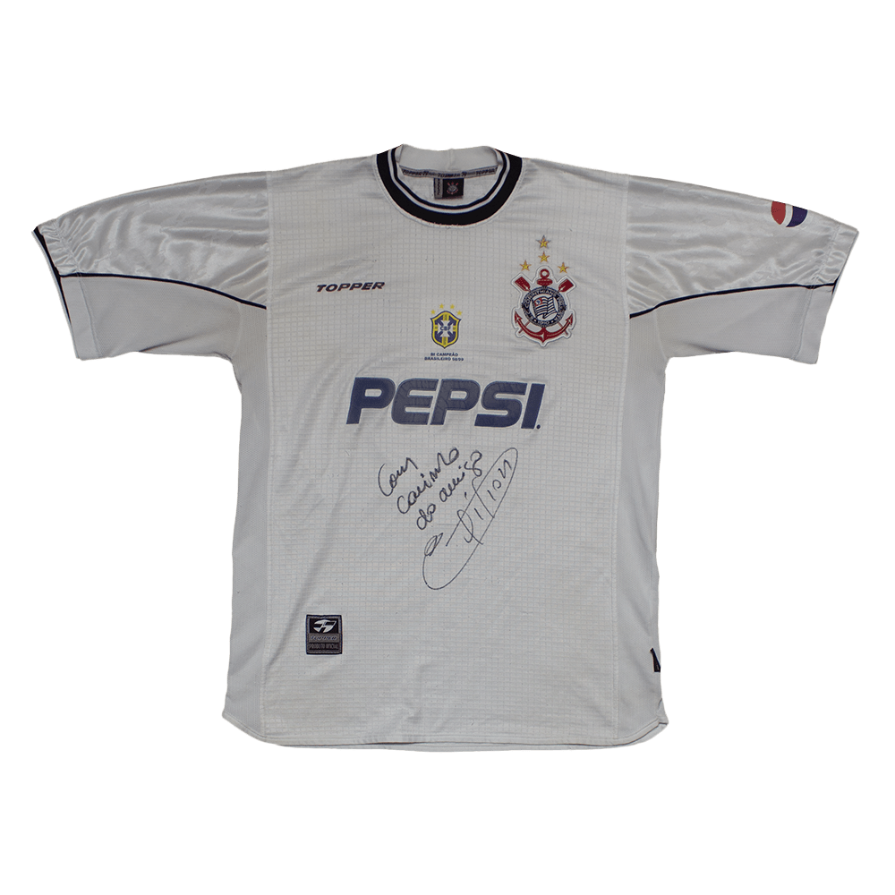 Camisa Corinthians autografada pelo Edilson