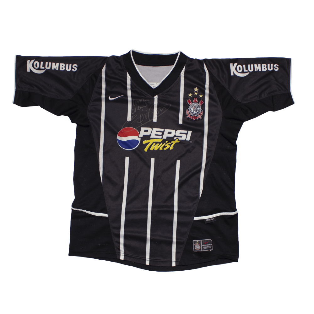 Camisa Corinthians autografada pelo Edilson