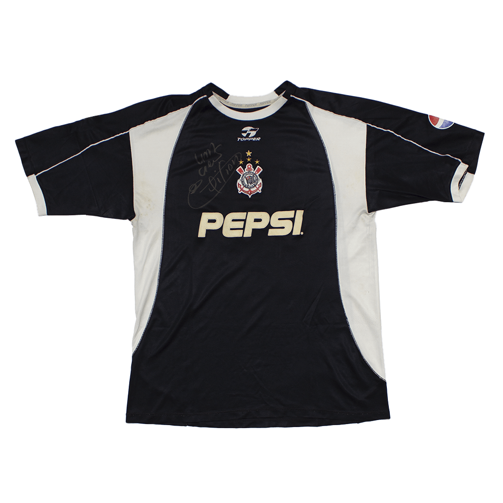 Camisa Corinthians autografada pelo Edilson