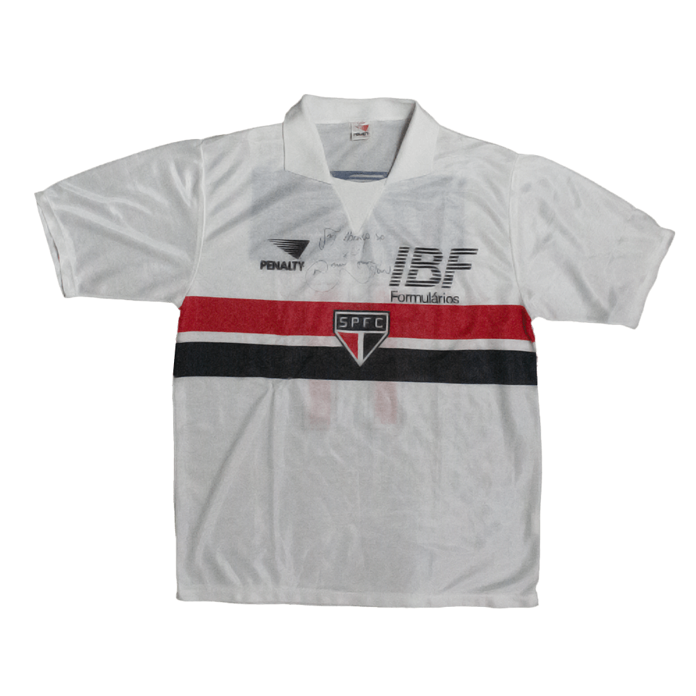 Camisa São Paulo autografada pelo Denílson