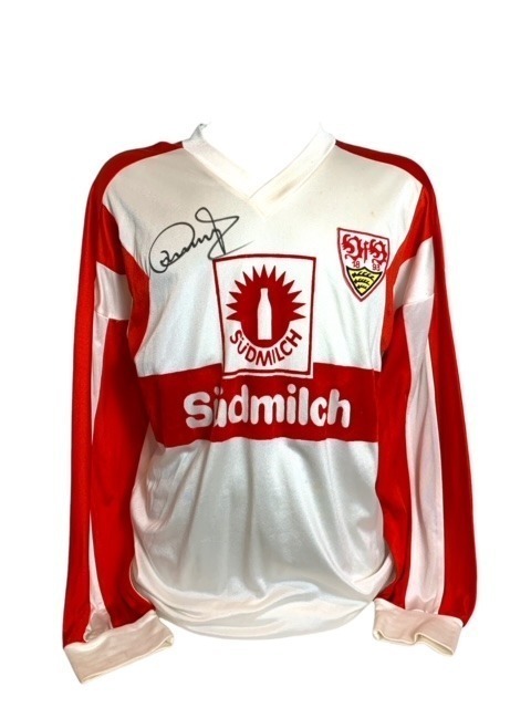 Camisa Stuttgart 1992 autografada pelo Dunga