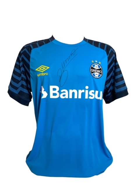 Camisa Grêmio 2021 autografada pelo Brenno