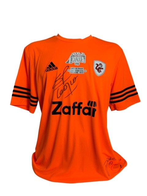 Camisa Lance de Craque 2015 autografada pelo Goycochea