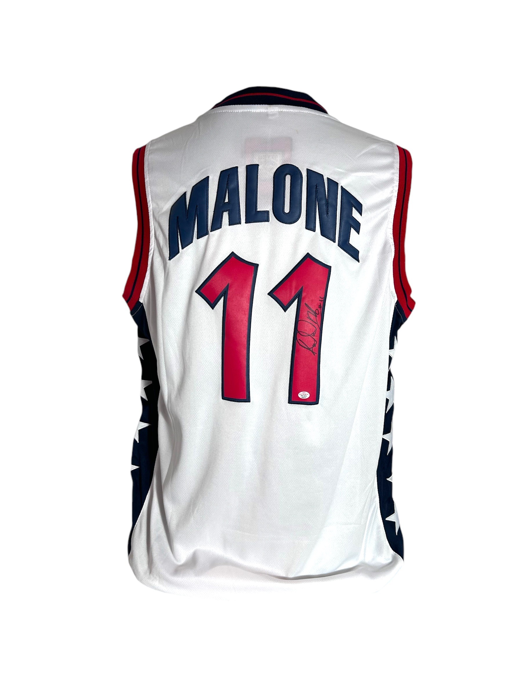 Jersey Seleção dos Estados Unidos autografada pelo jogador Karl Malone